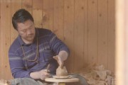 尼西黑陶火盆图片 藏族传统工艺真品
