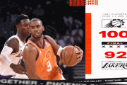 詹姆斯25+12难救主，太阳100-92扳平湖人