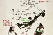 喜鹊怎么画？一步步教你画喜庆中国结喜鹊