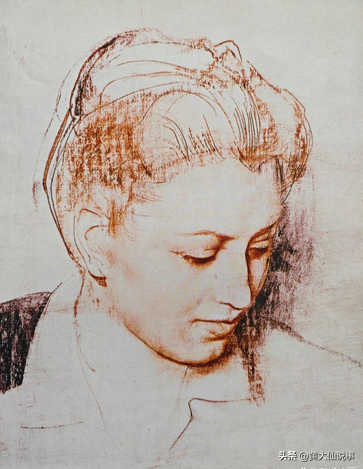 皮埃特罗·阿尼戈尼_人物素描图片简单_不断线技法素描艺术