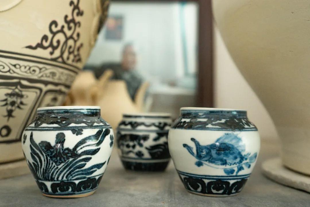 饶克勤 元青花牡丹纹梅瓶 景德镇陶瓷博物馆_元青花瓷片展