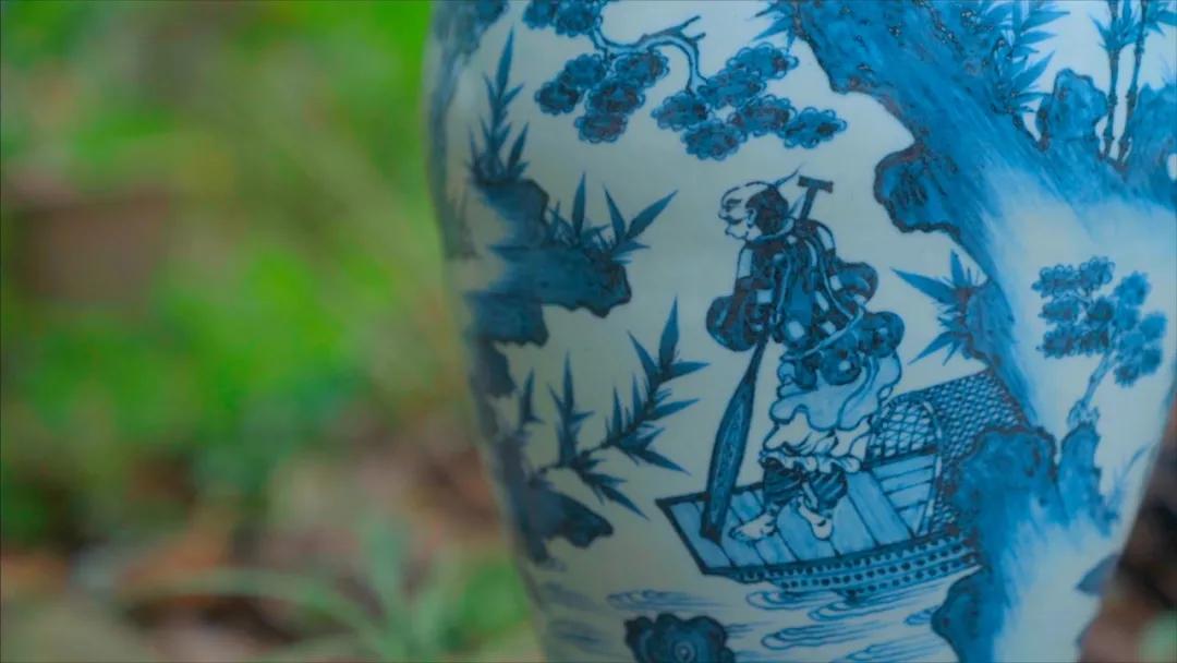 元青花瓷片展_饶克勤 元青花牡丹纹梅瓶 景德镇陶瓷博物馆
