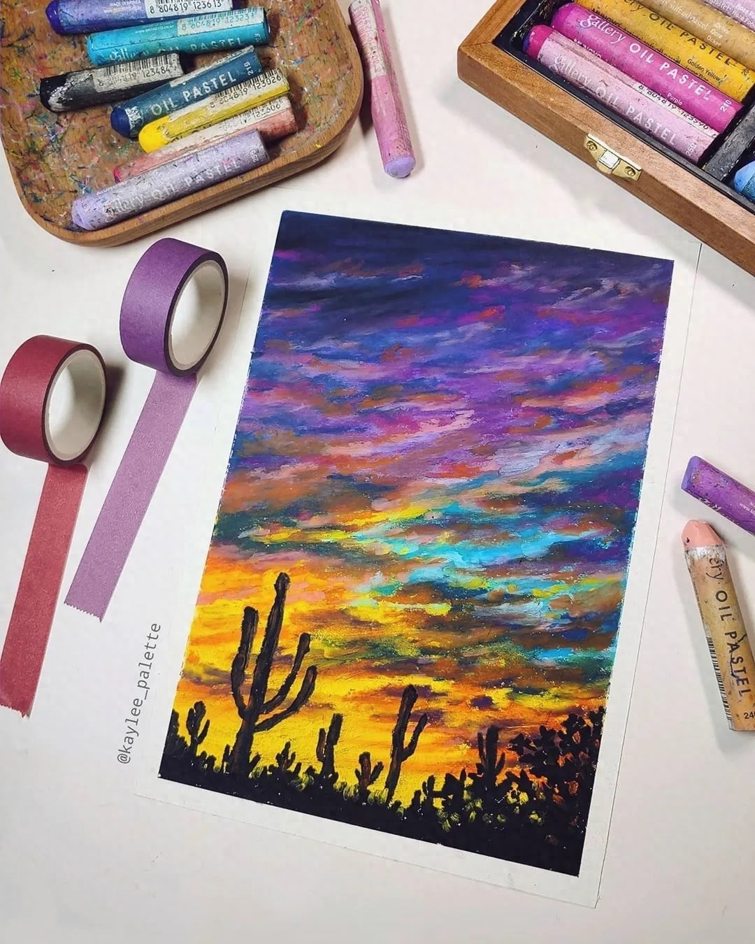 用粗糙的油画棒居然画出这么高级的细节，这技术也是没谁了