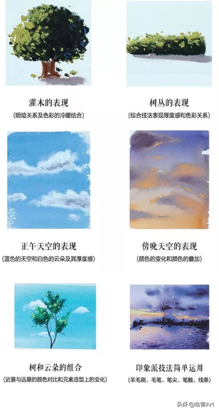夜间露天咖啡座油画棒_油画棒上色技巧_油画棒画画教程
