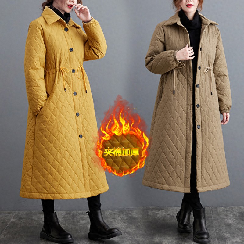 加厚棉服搭配小脚裤_复古民族风加厚中长棉袄_加厚棉服通勤穿搭
