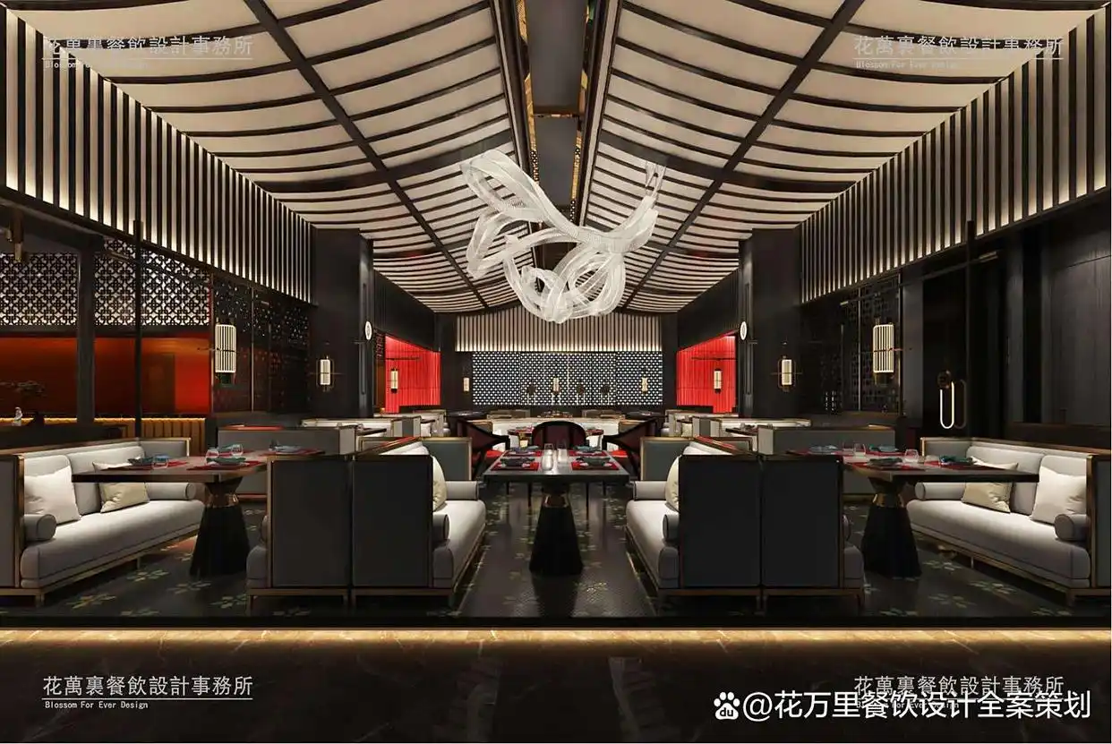 湘菜馆改造案例_餐厅墙绘湘菜_餐饮装修地道设计