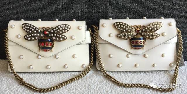  蜜蜂元素手袋鉴定技巧 _Gucci Broadway小蜜蜂手袋 真假辨别 _gucci小蜜蜂包波士顿包