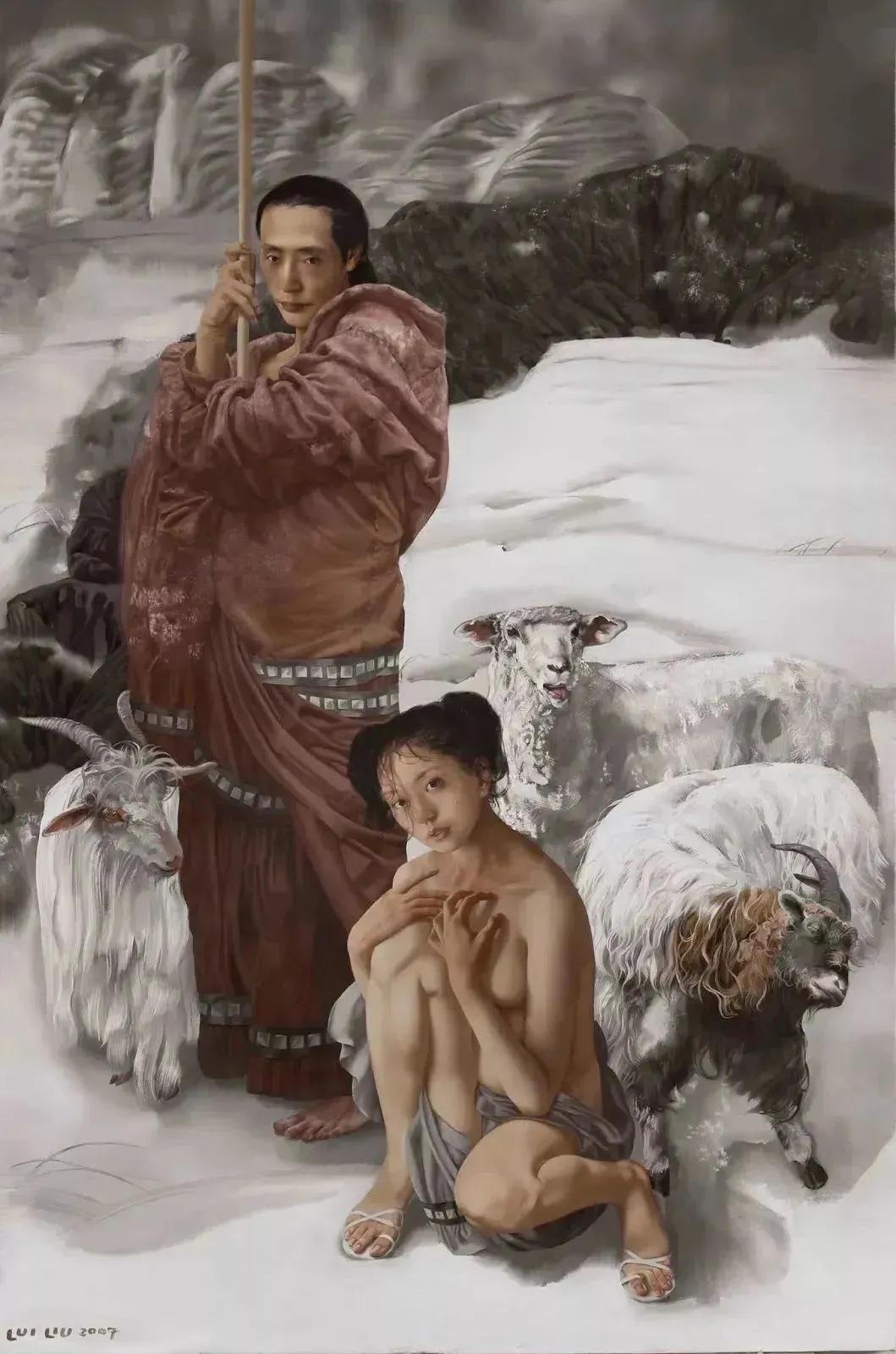 刘溢人体油画 魔幻画风 人性表达_油画人体高清大图