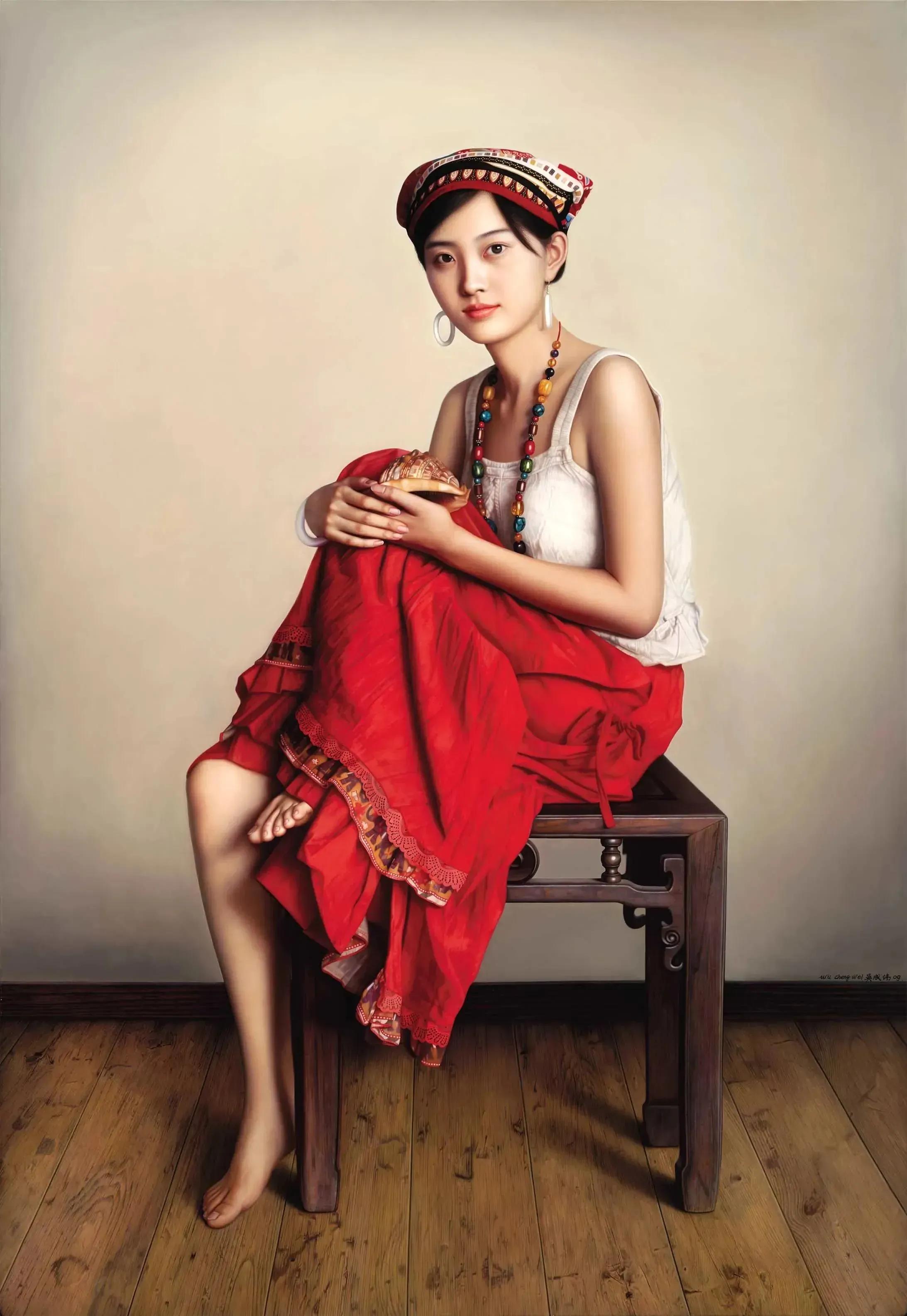 超写实油画女人体_吴成伟女人油画技法_油画人体高清大图