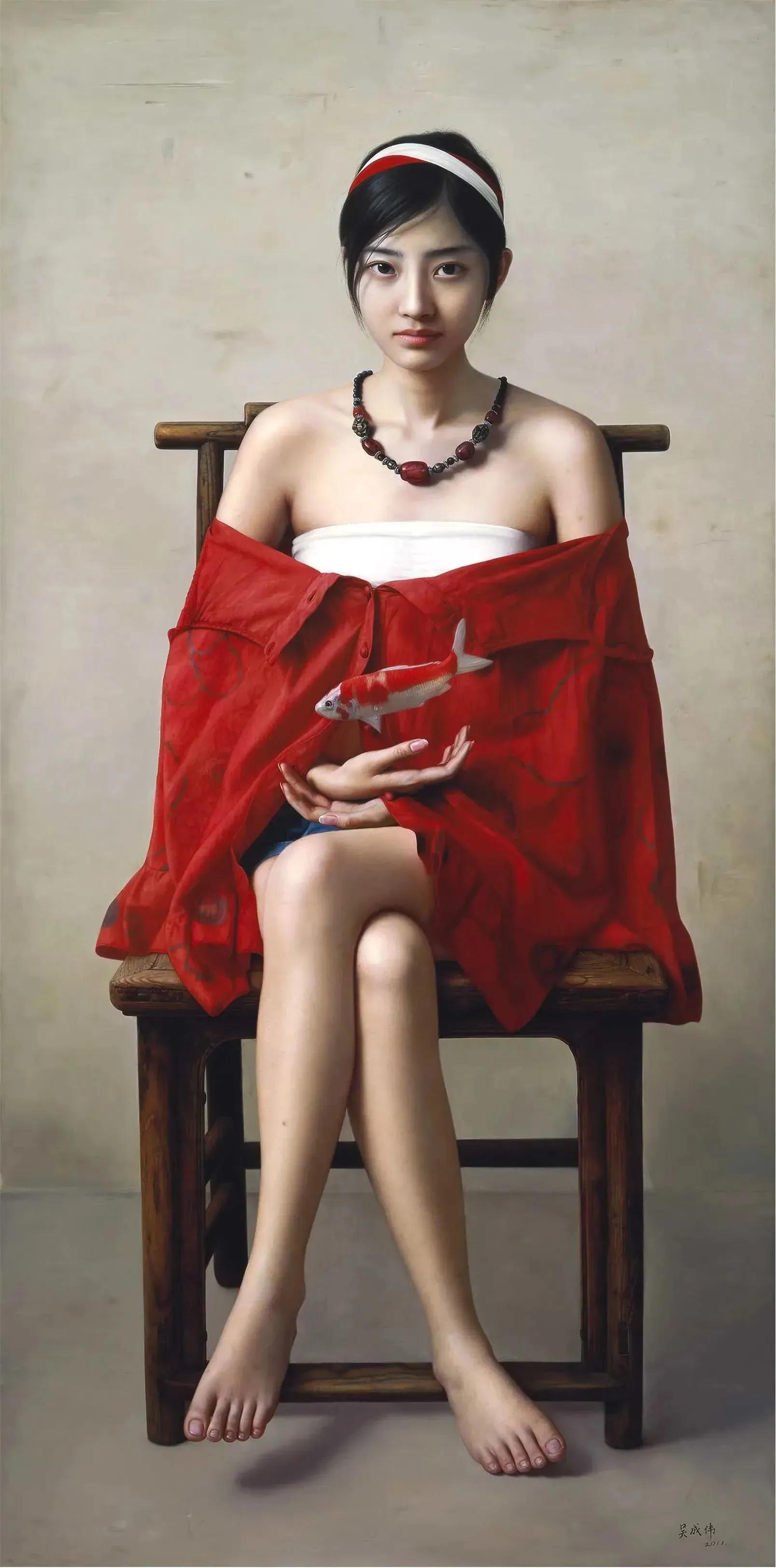 超写实油画女人体_油画人体高清大图_吴成伟女人油画技法