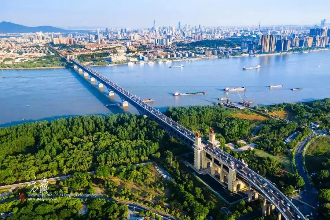 南京桥北滨江生态公园_南京长江大桥 公路特色 沿途美景
