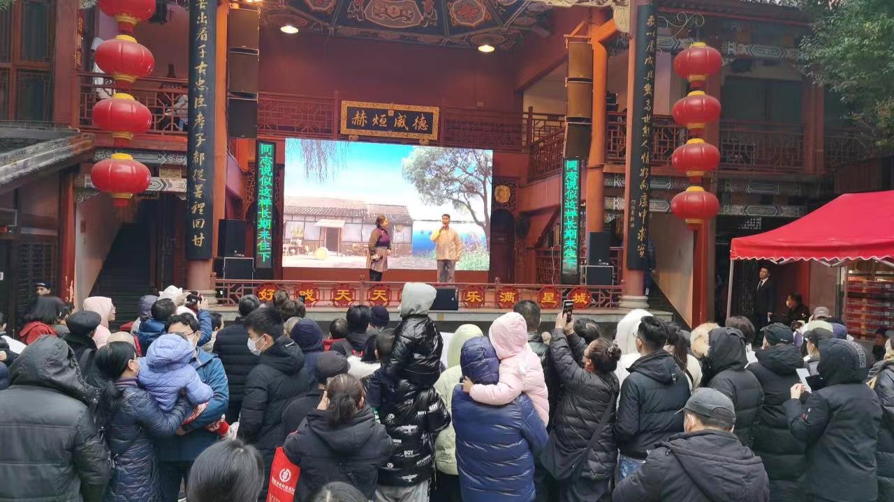 湖南火宫殿古戏台新春活动_湖南省京剧团惠民演出_长沙坡子街春节演出
