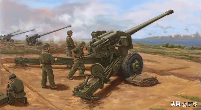 苏军M-46型加农炮_59式130毫米加农炮_老式火炮结构图