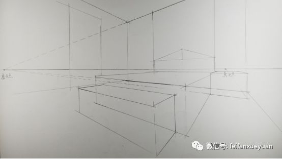 手绘线条图像—物象空间的表达_手绘一点斜透视技巧_室内设计透视方法