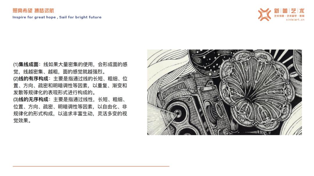 手绘表达形式点线面组合法则_平面构成基础手绘元素布局原理_手绘线条图像—物象空间的表达