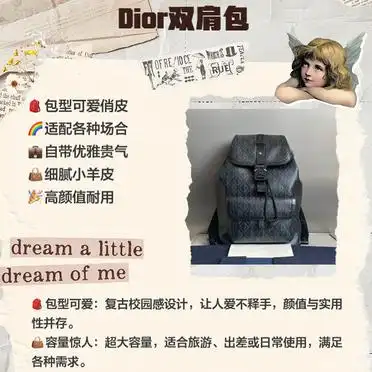 女生去上班建不建议背双肩包_女生必备双肩包推荐_Dior双肩包优雅时尚