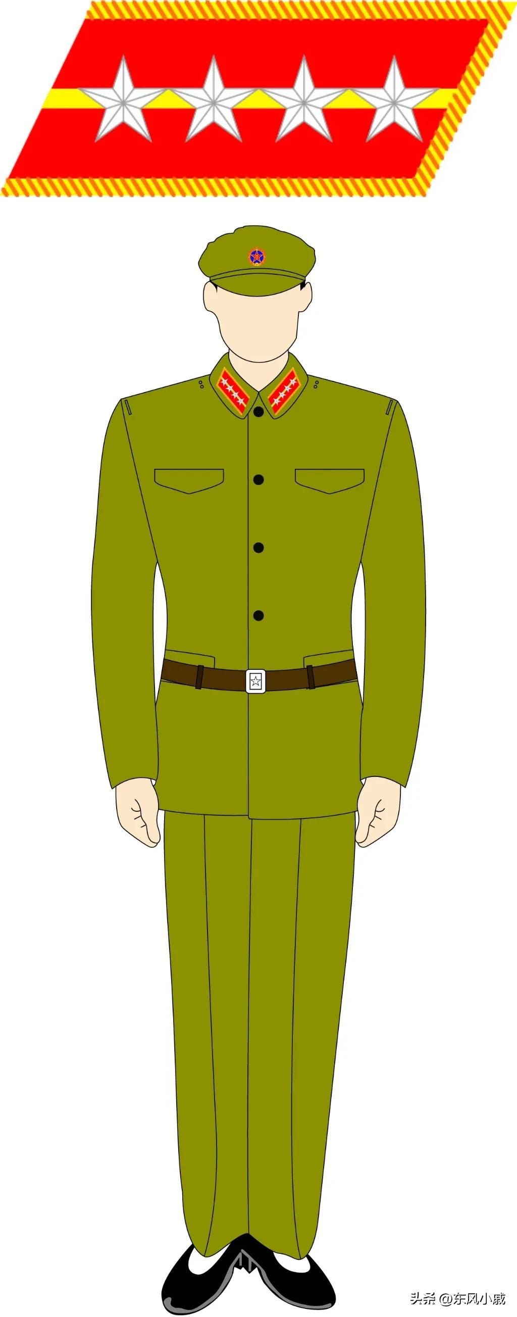 解放军军衔制度_55式军衔_陆军军服图片