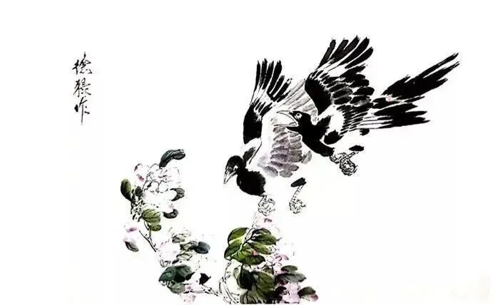 喜鹊国画创作技法_中国结图片 画法_画写意喜鹊步骤