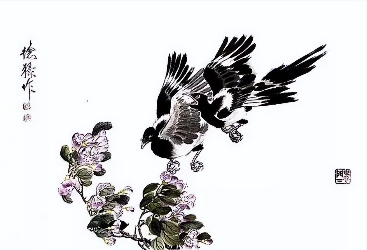 喜鹊国画创作技法_中国结图片 画法_画写意喜鹊步骤