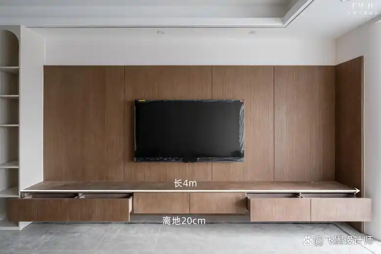 玄关柜餐边柜电视柜一体化收纳_绿城招商诚园竖厅设计_摆件柜子效果图