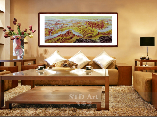 万里长城风水画 国画长城图 欣赏_长城图片万里长城图画