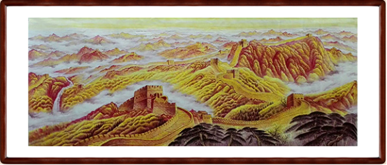 万里长城风水画 国画长城图 欣赏_长城图片万里长城图画
