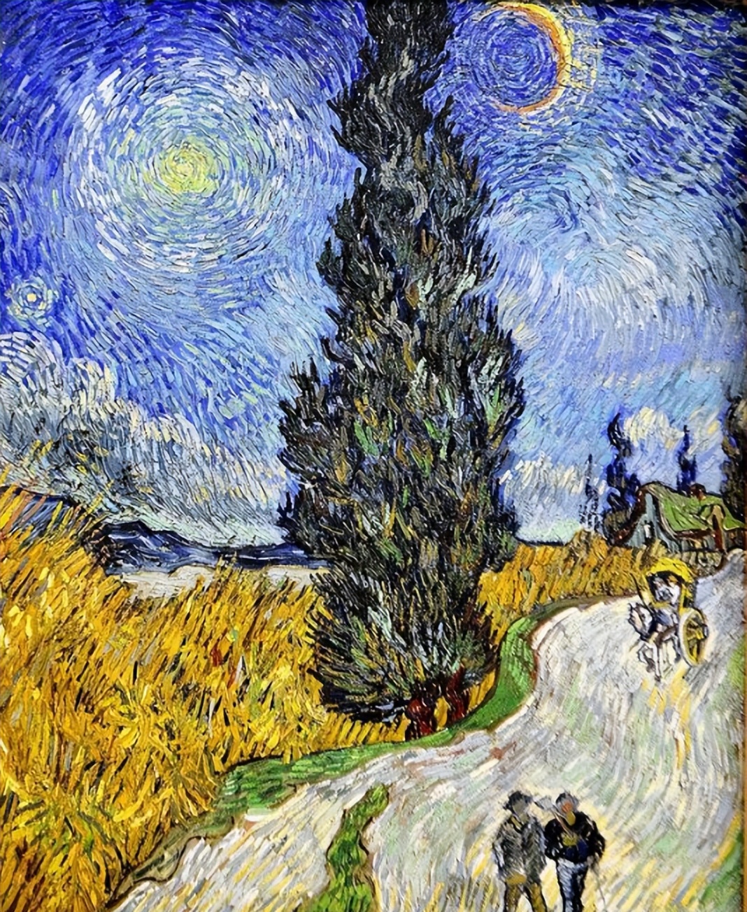 梵高艺术风格绚烂色彩跳动的笔触_梵高绘画语言色彩与笔触分析_梵高早期作品图解