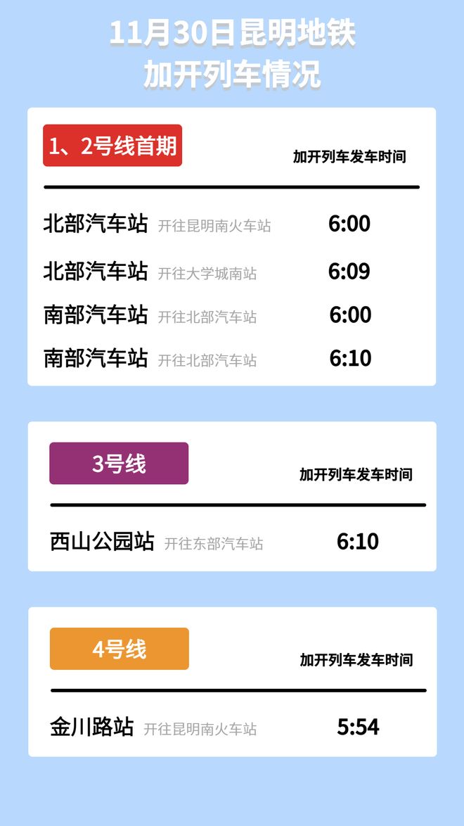昆明地铁6号线时间间隔_昆明地铁公交专线安排_2025上合昆明马拉松交通指南