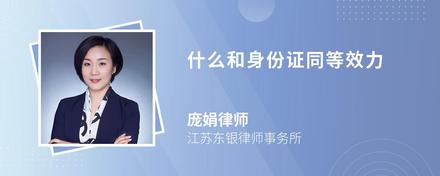 什么和身份证同等效力