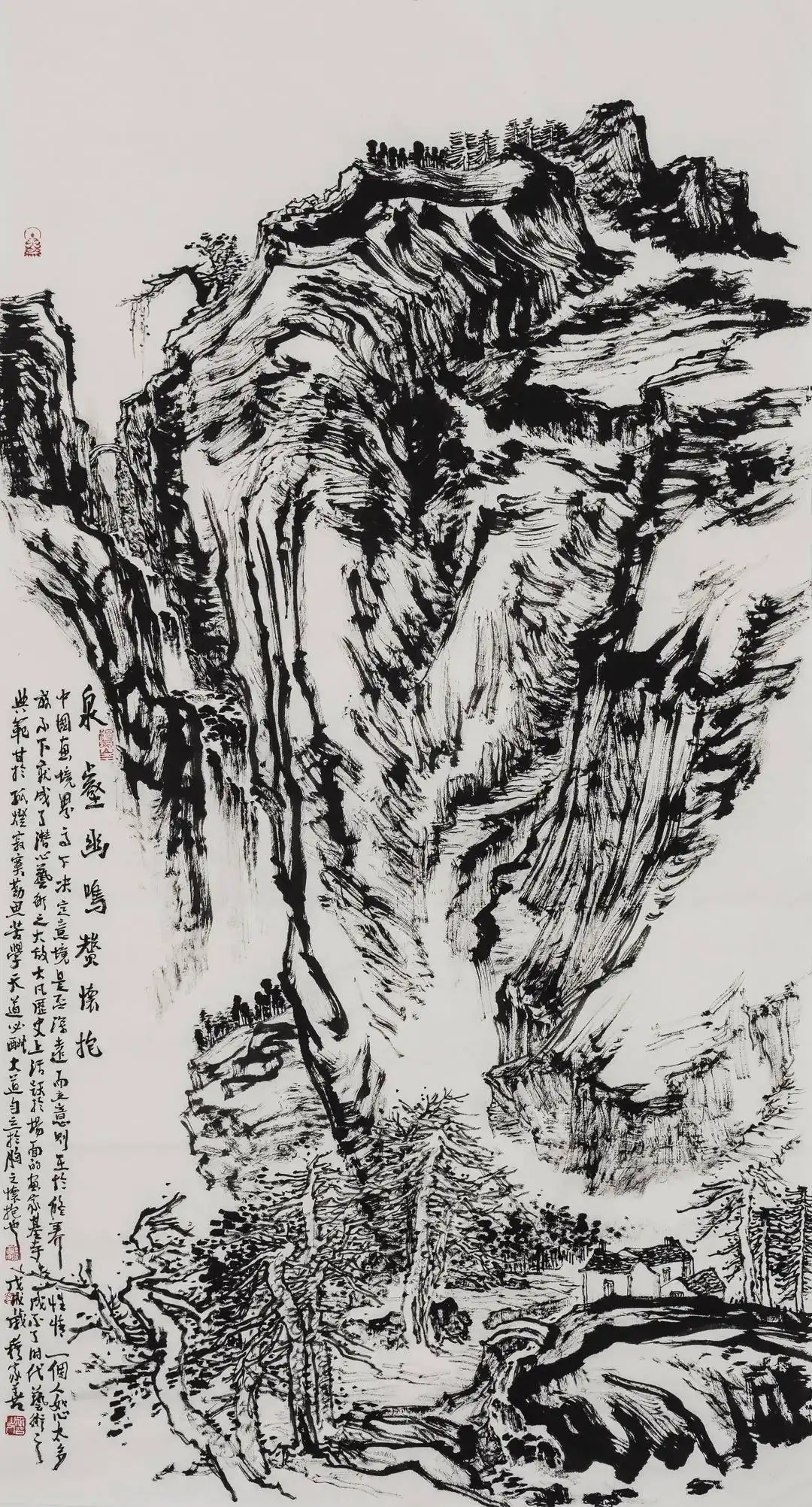 穆家善焦墨千毫皴_中国当代艺术家大师_中国当代十大优秀艺术家