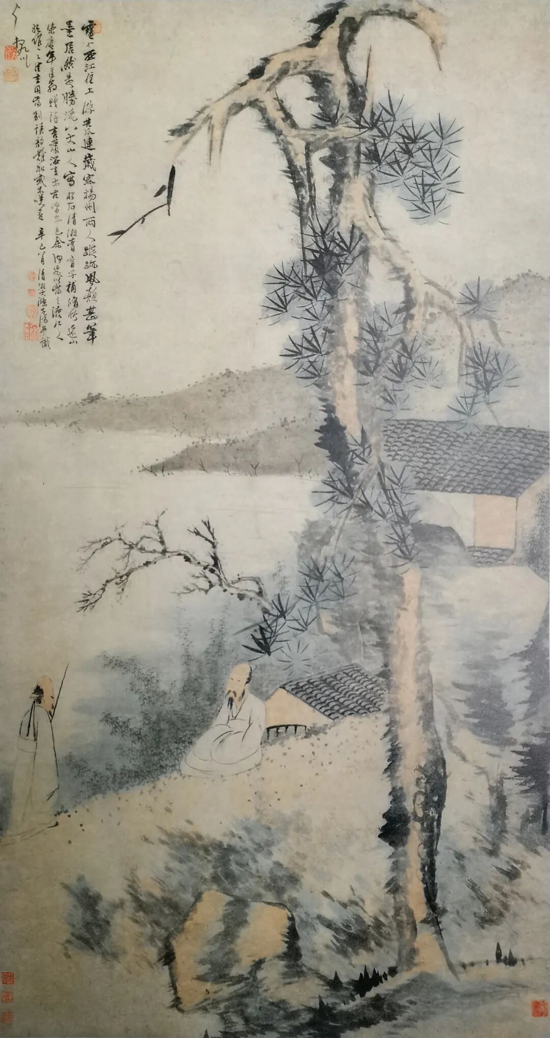 张大千书法 伪作_张大千伪八大山人石涛合作山水图_傅申沈阳文物商店八大山人石涛合作山水图