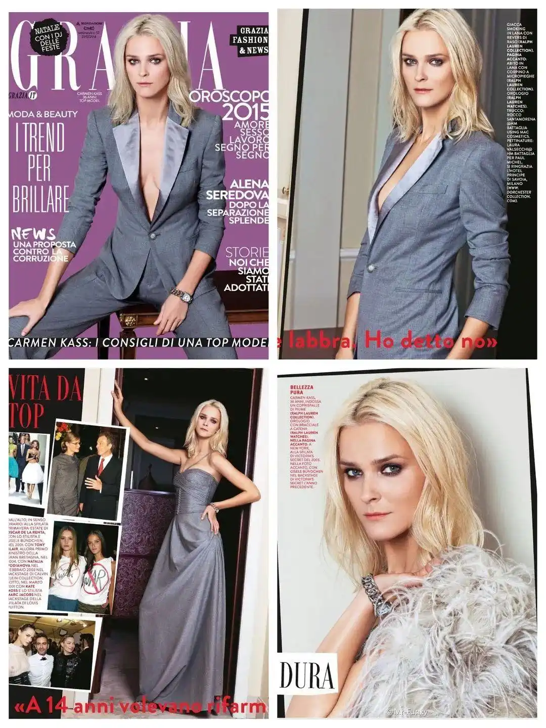 爱沙尼亚超模Carmen Kass 时尚芭莎封面_传奇超模Carmen Kass 重返时尚界_carmen kass