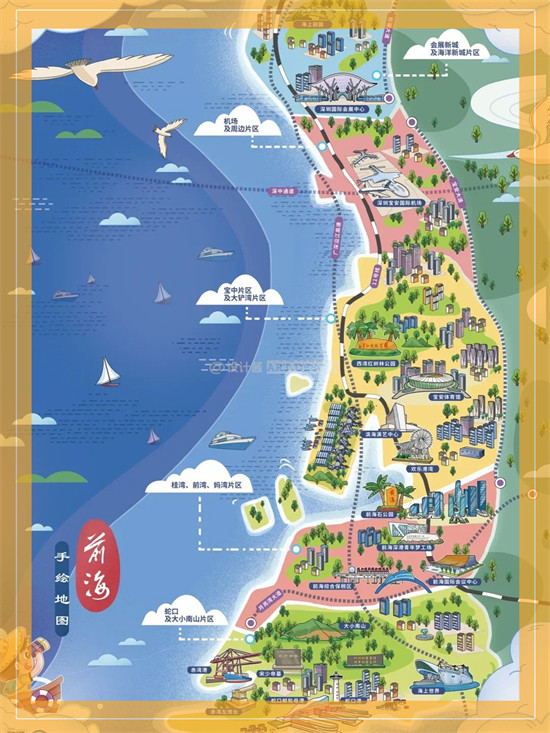 深圳手绘地图设计_手绘旅游路线图怎么画_手绘地图设计