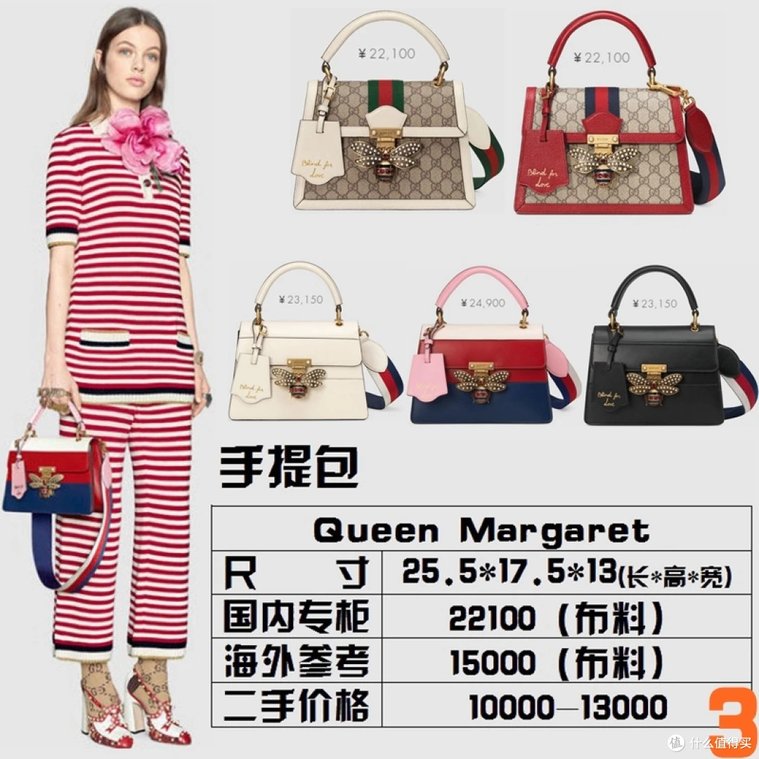 GUCCI 玛格丽特皇后蜜蜂造型包优缺点比价