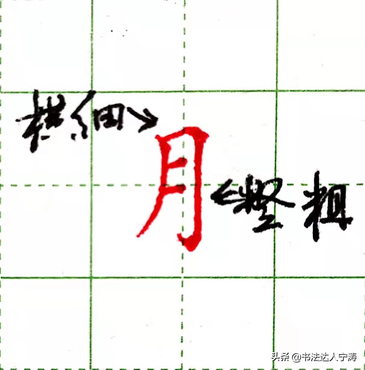 练字最快办法规律 撇细捺粗规律 长横上下规律_硬笔书法教学