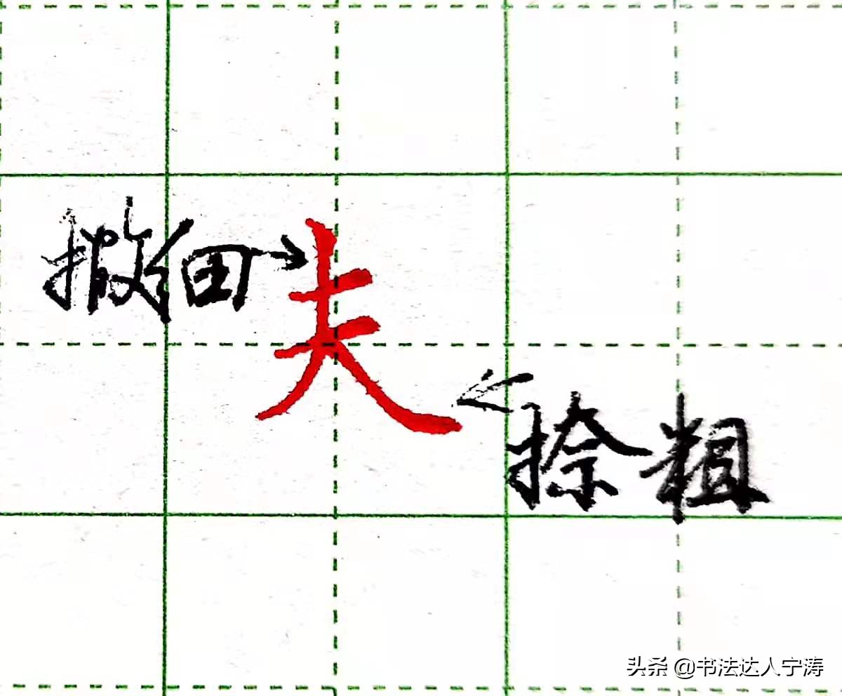 练字最快办法规律 撇细捺粗规律 长横上下规律_硬笔书法教学