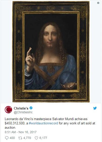 梵高的画卖多少钱_达芬奇救世主拍卖价格_达芬奇救世主真迹鉴定