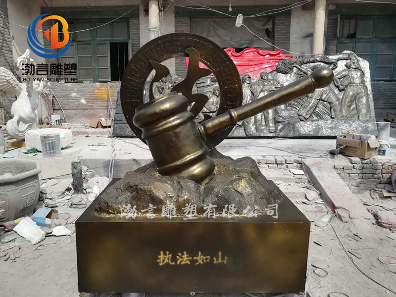 法治神兽獬豸雕塑_清正廉洁主题雕塑_法家文化雕塑