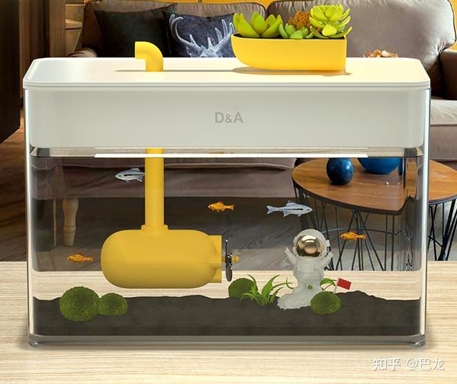 鱼缸生态过滤_微型鱼缸 小型鱼缸 创意鱼缸