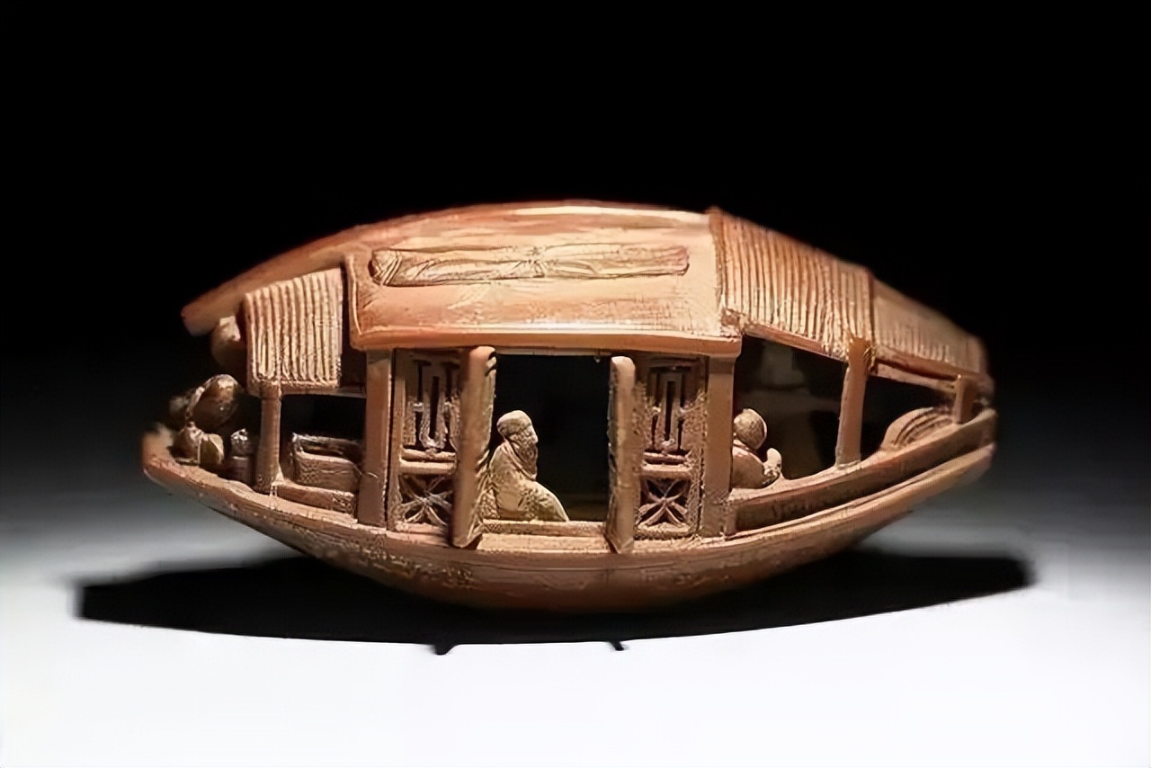 核舟记 王叔远 核雕技艺_橄榄核龙雕_橄榄核 微雕作品 核雕市场