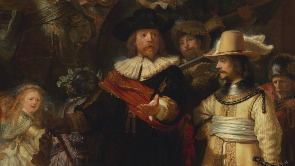 名画数字化保存_伦勃朗素描好高清_伦勃朗夜巡超高清图像