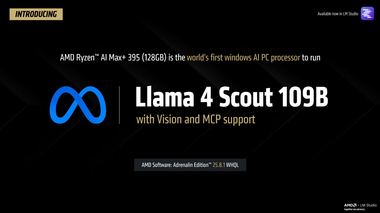 z2 mini_AMD Ryzen AI Max+ 395 显存技术 驱动更新 Flash Attention_Ryzen AI MAX+ 395 128GB 内存 支持 Llama 4 Scout 109B 模型