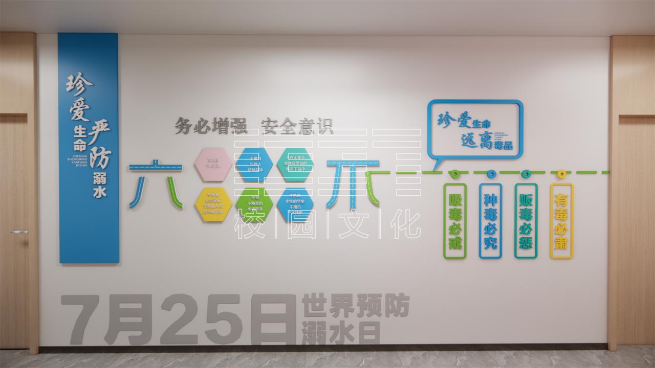 校园安全教育廊道设计_消防安全标志科普_校园行为文化