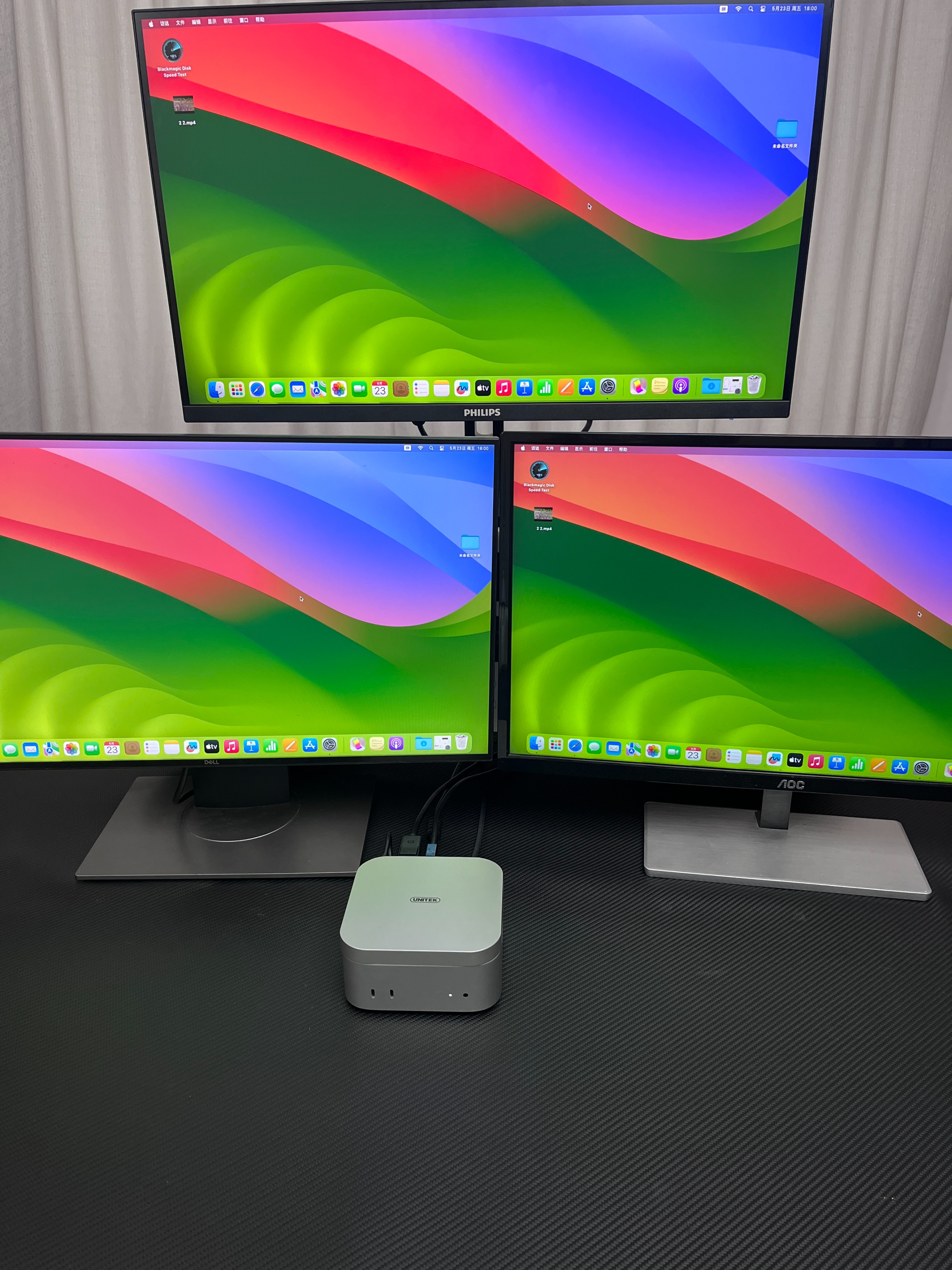 丐版Mac mini外置SSD扩容_macmini配显示器_优越者雷电硬盘盒Mac mini接口扩展