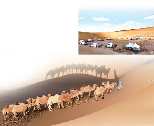 巴丹吉林沙漠旅游_沙漠艺术雕塑公园_沙漠旅游新体验