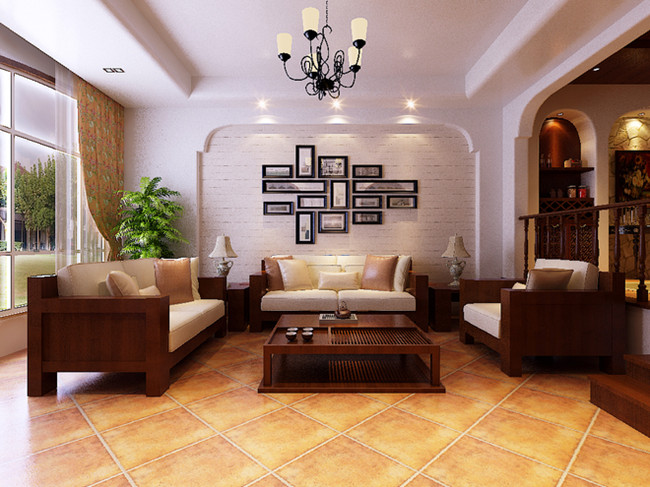 相框装饰墙_地中海风格装修特点_蓝色墙面设计