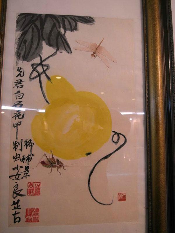 齐白石传人汤发周_齐良芷题鉴齐白石真迹_齐白石的松柏高立图