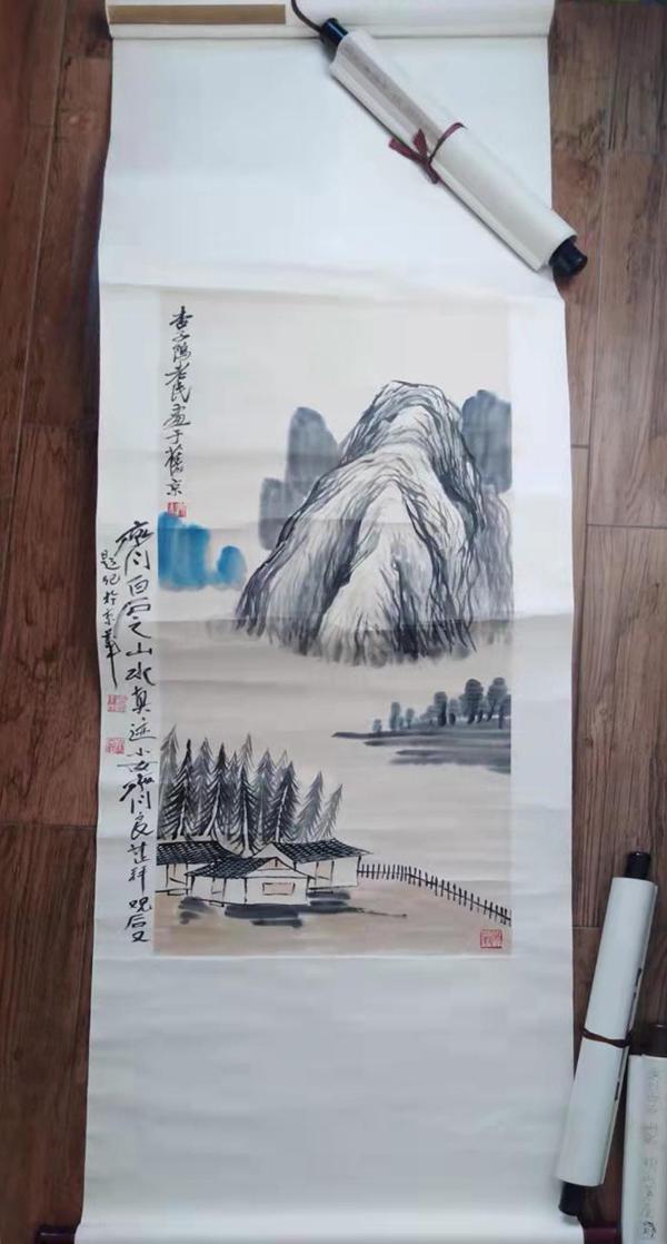 齐良芷题鉴齐白石真迹_齐白石的松柏高立图_齐白石传人汤发周