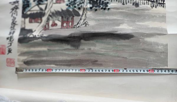 齐白石的松柏高立图_齐白石传人汤发周_齐良芷题鉴齐白石真迹