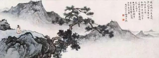 齐白石的松柏高立图_近现代名家山水画松_中国文人画松树名家作品